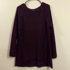 Petite Large Long Maroon Sweater